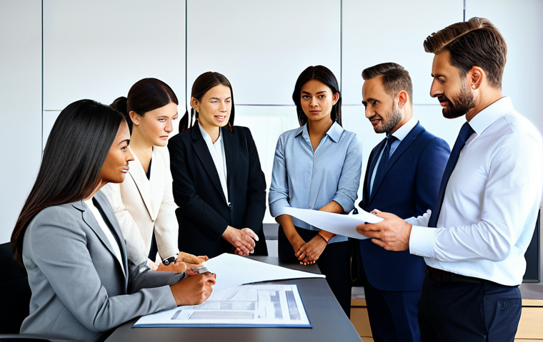 **

"A team of international patent lawyers collaborating in a modern office, reviewing documents and discussing strategy, fully clothed in professional business attire, diverse team members, safe for work, appropriate content, professional setting, perfect anatomy, natural proportions, family-friendly atmosphere."

**