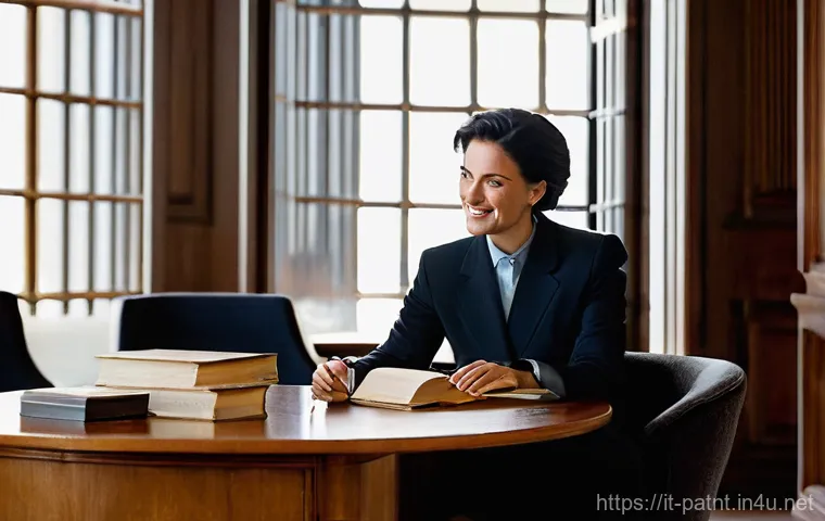 변리사 실무에서의 고객 상담 팁 - **Prompt 1: The Trusting First Encounter in an Italian Law Office**
"A candid shot inside a warm...