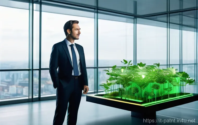 변리사와 지속 가능한 혁신 - **Prompt 1: The Guardian of Green Innovation**
A highly professional and attentive female patent...