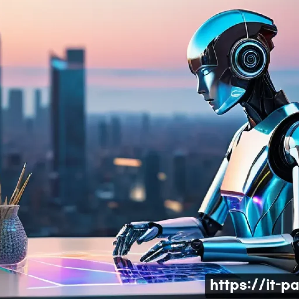 변리사와 해외 지재권 동향 - **"AI as Co-Creator in a Futuristic Art Studio"**
A highly detailed, cinematic shot inside a sun...